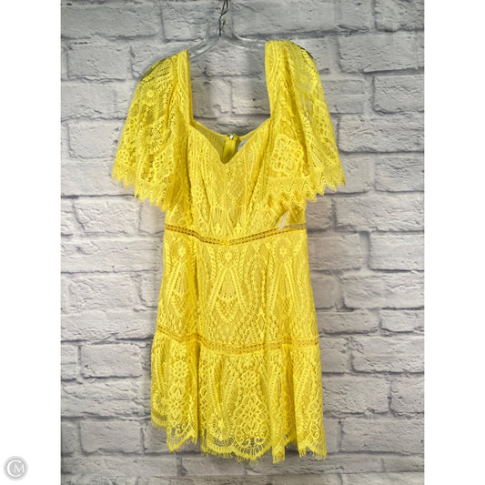 Dress Party Short By Clothes Mentor In Yellow, Size: L