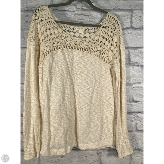 Sweater By Meadow Rue In Cream, Size: L