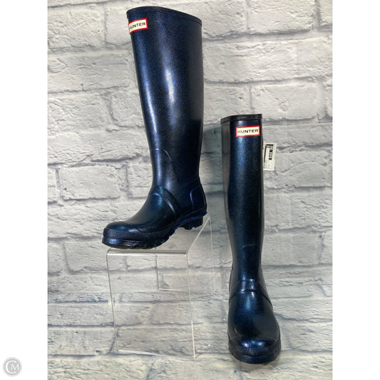 Boots Rain By Hunter In Black & Blue, Size: 8
