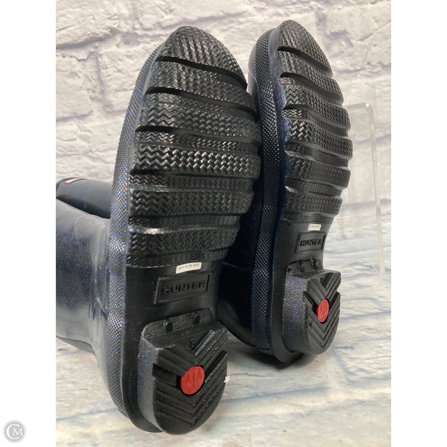 Boots Rain By Hunter In Black & Blue, Size: 8