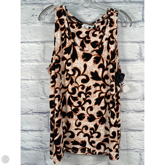 Top Sleeveless By Chicos In Black & Brown, Size: Xl