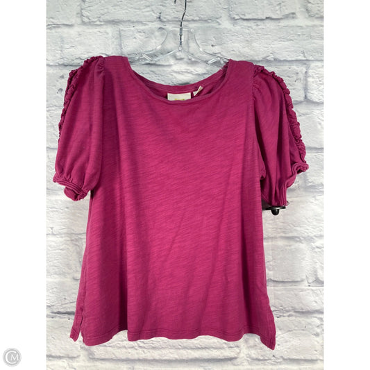 Top Short Sleeve By Maeve In Purple, Size: S