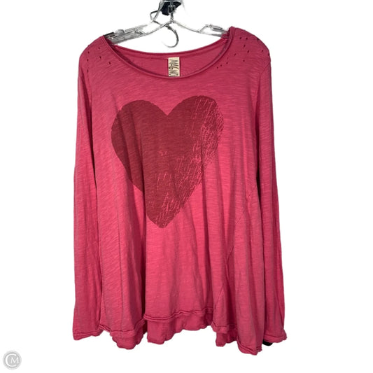 Top Long Sleeve By Clothes Mentor In Pink, Size: M