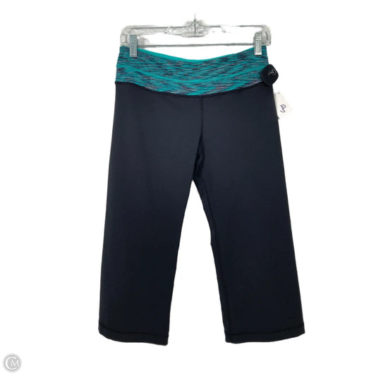 Athletic Capris By Lululemon In Black & Green, Size: S
