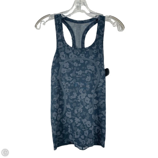 Athletic Tank Top By Lululemon In Blue & White, Size: S