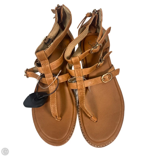 Sandals Flats By Sofft In Brown, Size: 8