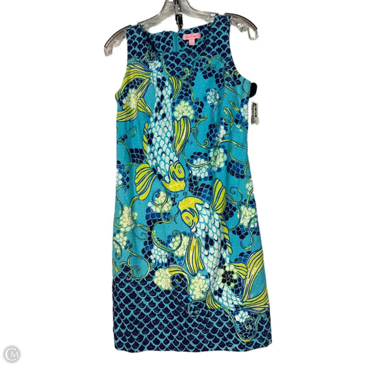 Dress Designer By Lilly Pulitzer In Blue & Green, Size: Xs