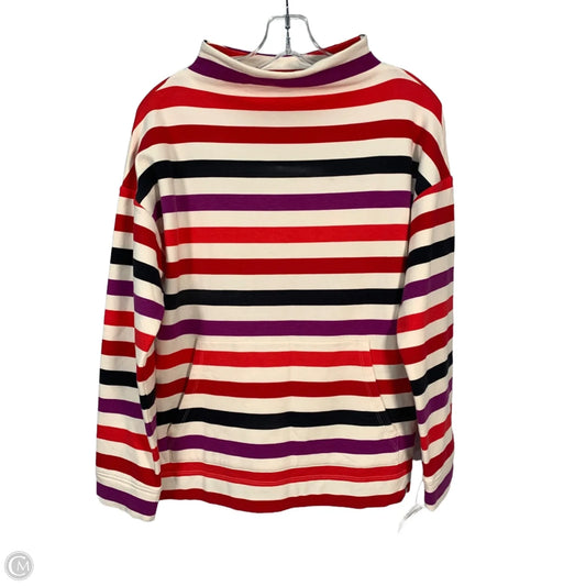 Top Long Sleeve By Talbots In Red & White, Size: S