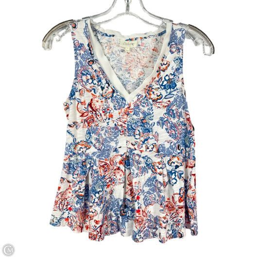 Top Sleeveless By Deletta In Blue & Red & White, Size: S
