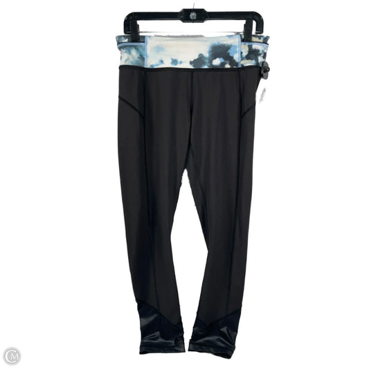 Athletic Leggings By Lululemon In Black & Blue, Size: M