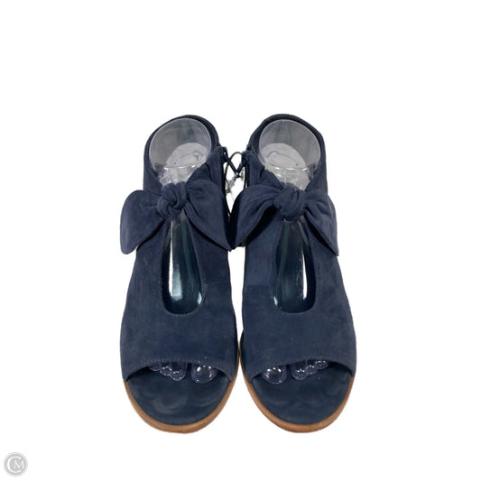 Sandals Heels Block By Bernardo In Blue, Size: 7.5