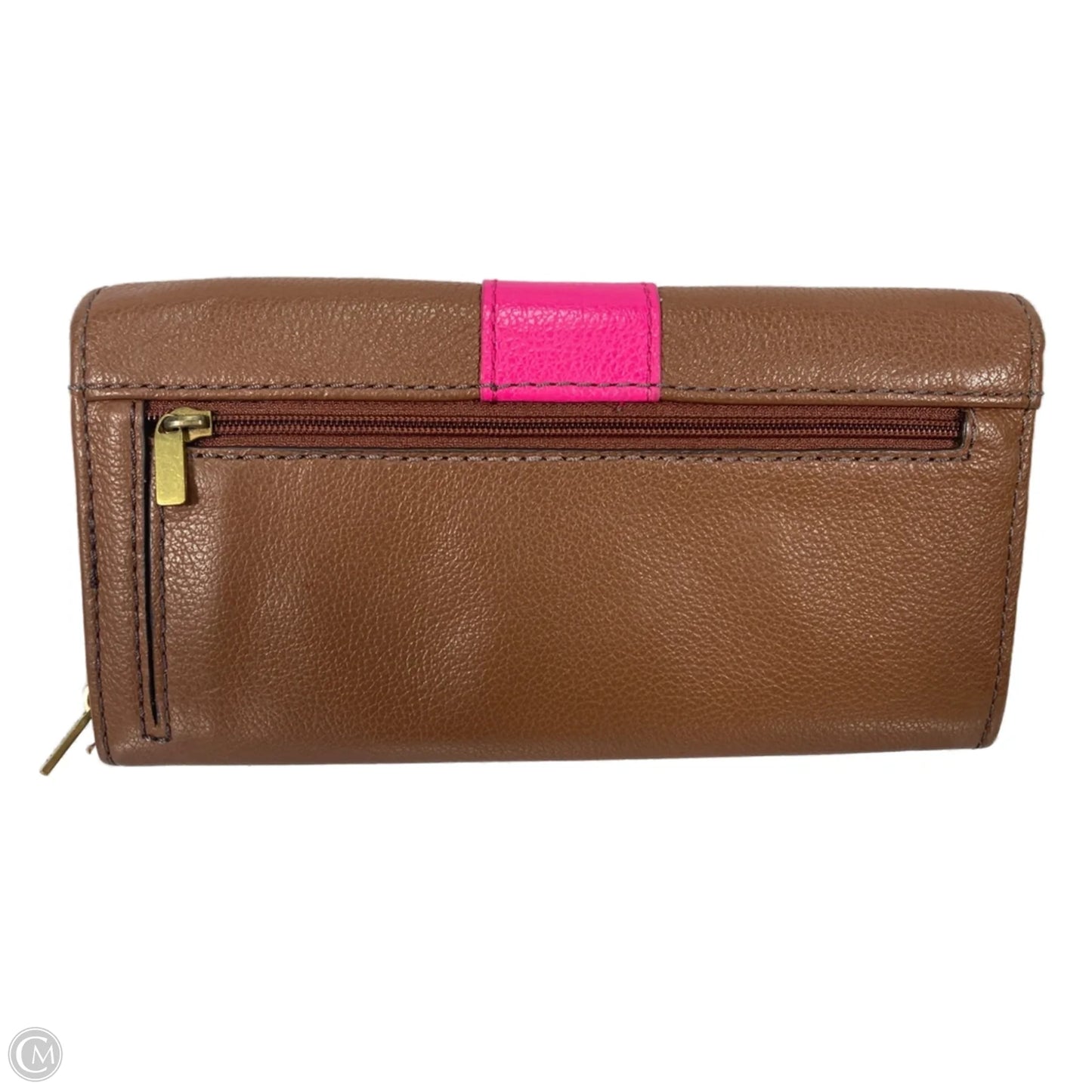 Wallet Leather By Fossil, Size: Large