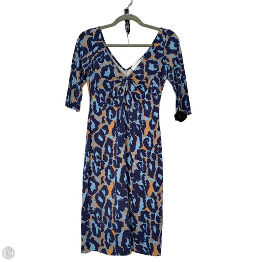 Dress Designer By Diane Von Furstenberg In Blue & Brown, Size: S