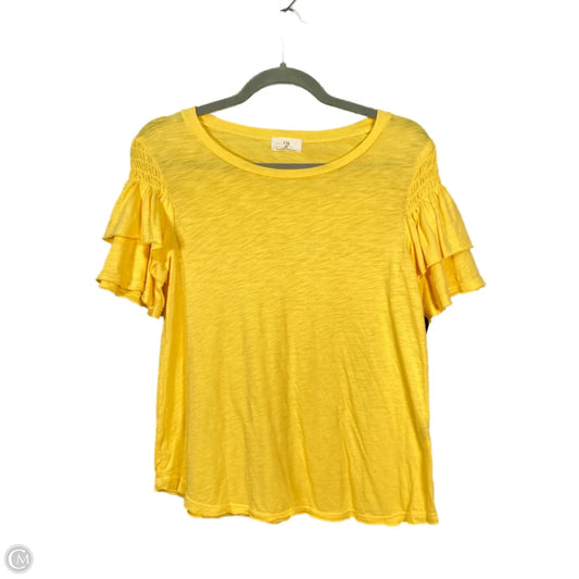 Top Short Sleeve By T.la In Yellow, Size: Xs