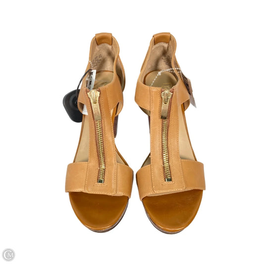 Sandals Heels Block By Franco Sarto In Brown, Size: 7.5
