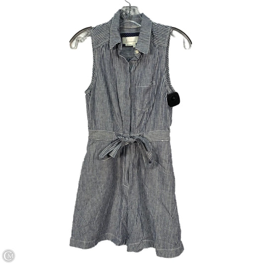 Romper By Anthropologie In Blue & White, Size: Xs