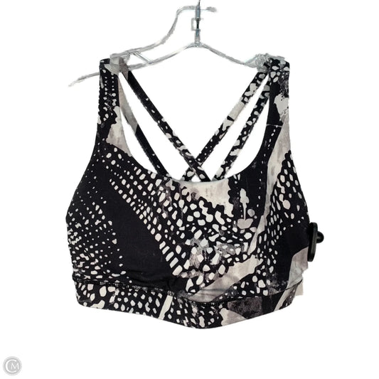Athletic Bra By Lululemon In Black & Grey, Size: S
