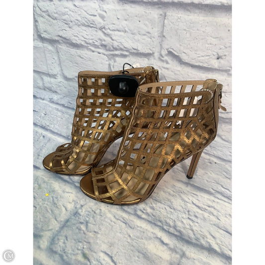 Shoes Heels Stiletto By Via Spiga In Gold, Size: 6.5