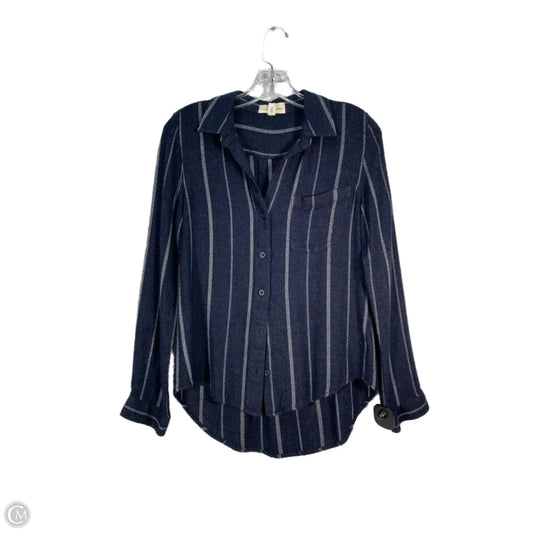 Top Long Sleeve By Cloth & Stone In Blue & White, Size: Xs