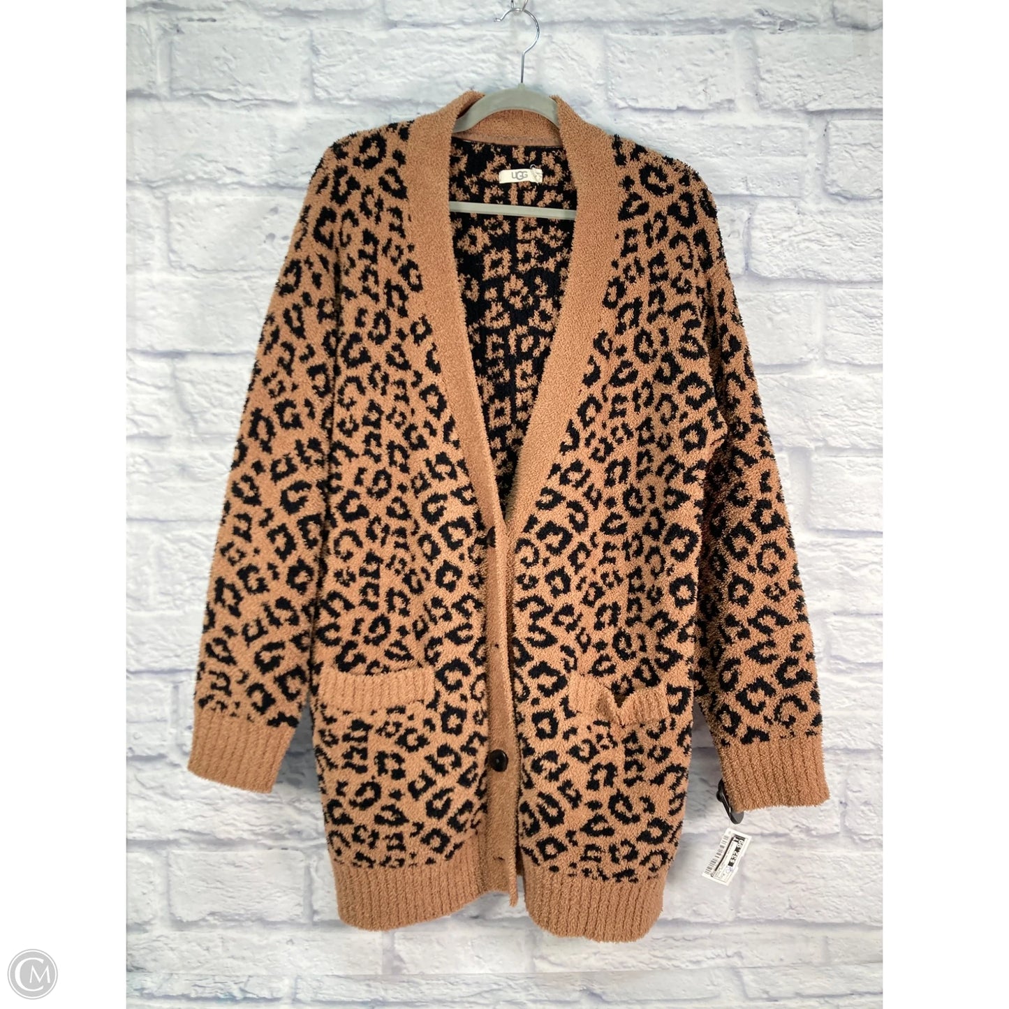 Sweater Cardigan Designer By Ugg In Animal Print, Size: M