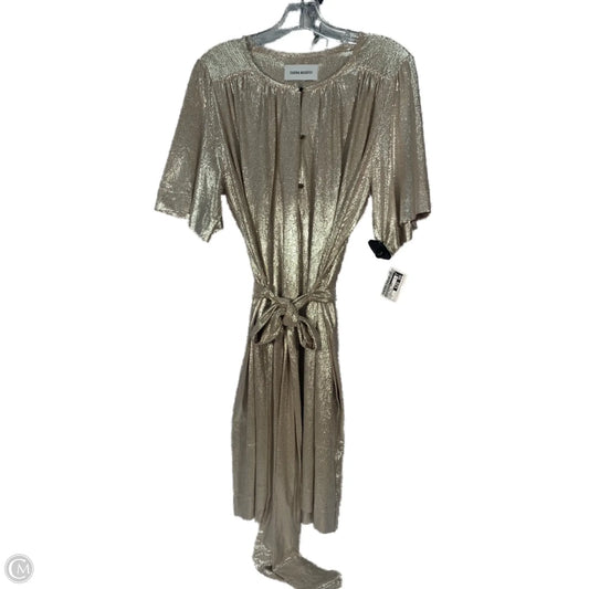 Dress Party Short By Anthropologie In Silver & Tan, Size: S
