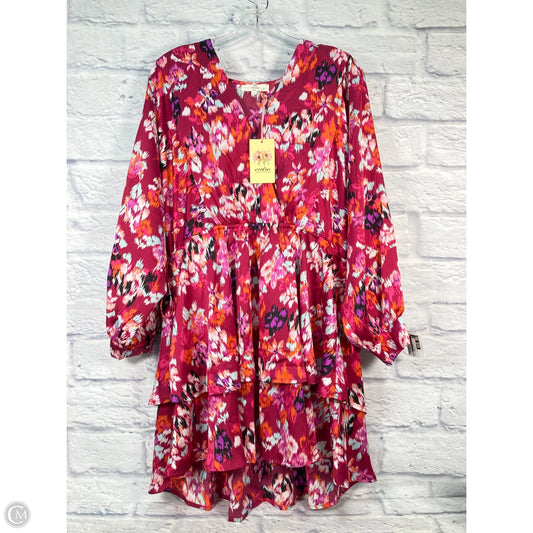 Dress Party Short By Entro In Orange & Purple, Size: L