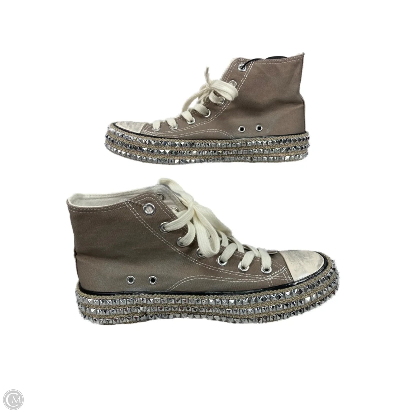 Shoes Sneakers By Clothes Mentor In Cream & Tan, Size: 8.5