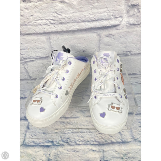 Shoes Designer By Karl Lagerfeld In Purple & White, Size: 8.5