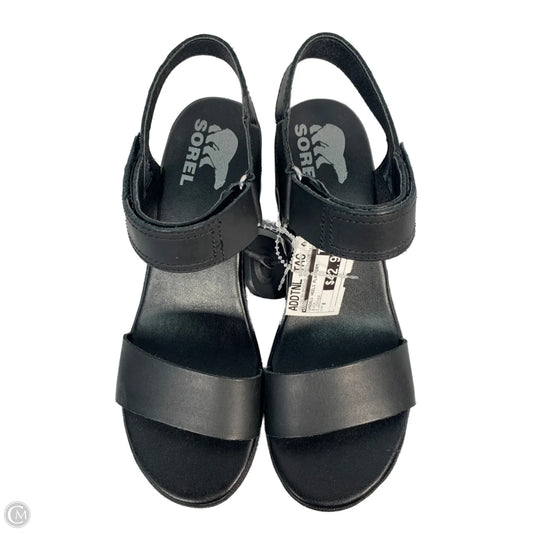 Sandals Heels Platform By Sorel In Black, Size: 8