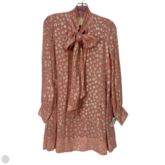 Dress Party Short By Maeve In Gold & Pink, Size: Xxs