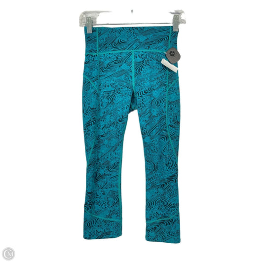 Athletic Leggings By Lululemon In Black & Blue, Size: S