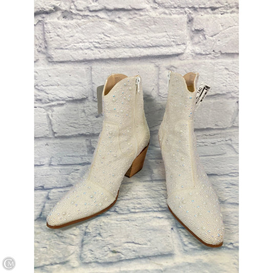 Boots Western By Betsey Johnson In Cream, Size: 11