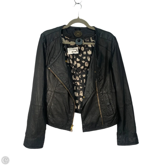 Jacket Moto Leather By Anthropologie In Black, Size: M