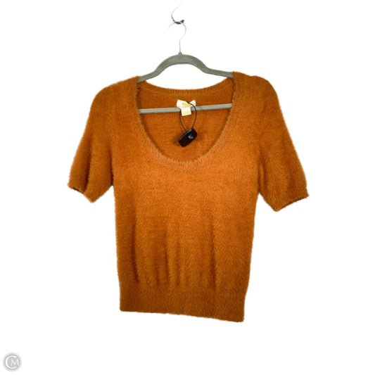 Sweater Short Sleeve By Maeve In Tan, Size: Xxs