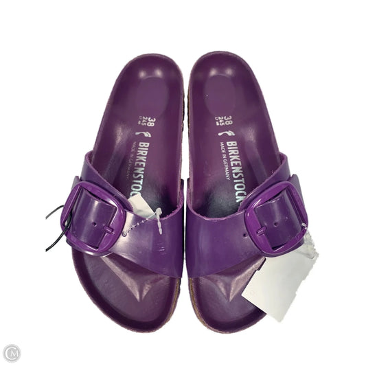 Sandals Flats By Birkenstock In Purple, Size: 7