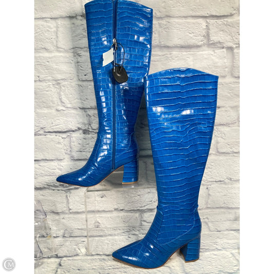 Boots Knee Heels By Marc Fisher In Blue, Size: 8