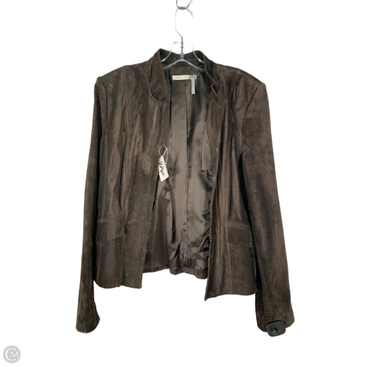 Jacket Leather By Classiques Entier In Brown, Size: L