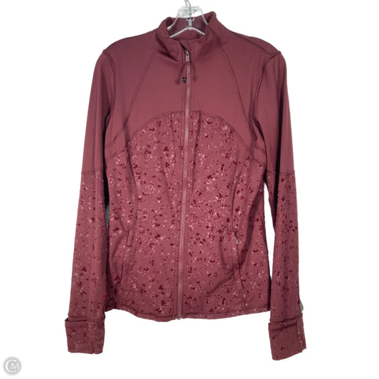 Athletic Jacket By Lululemon In Maroon, Size: L