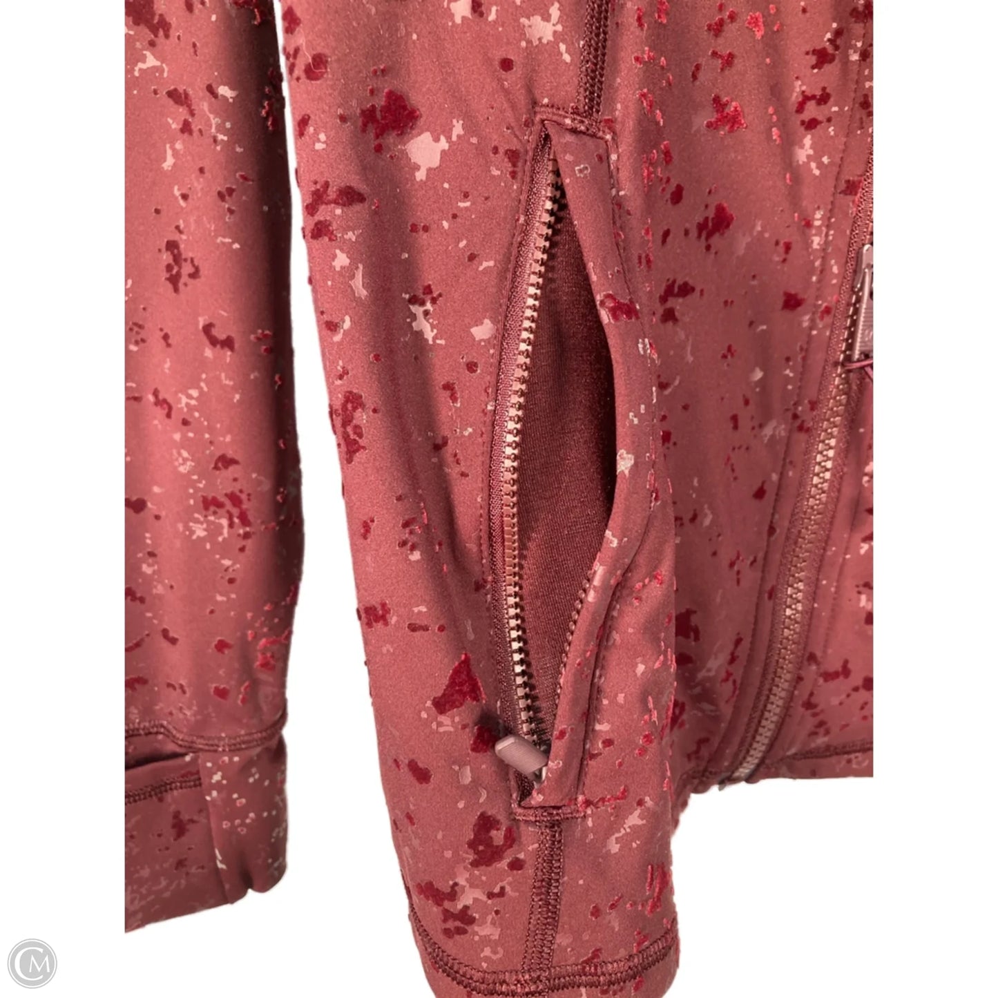 Athletic Jacket By Lululemon In Maroon, Size: L