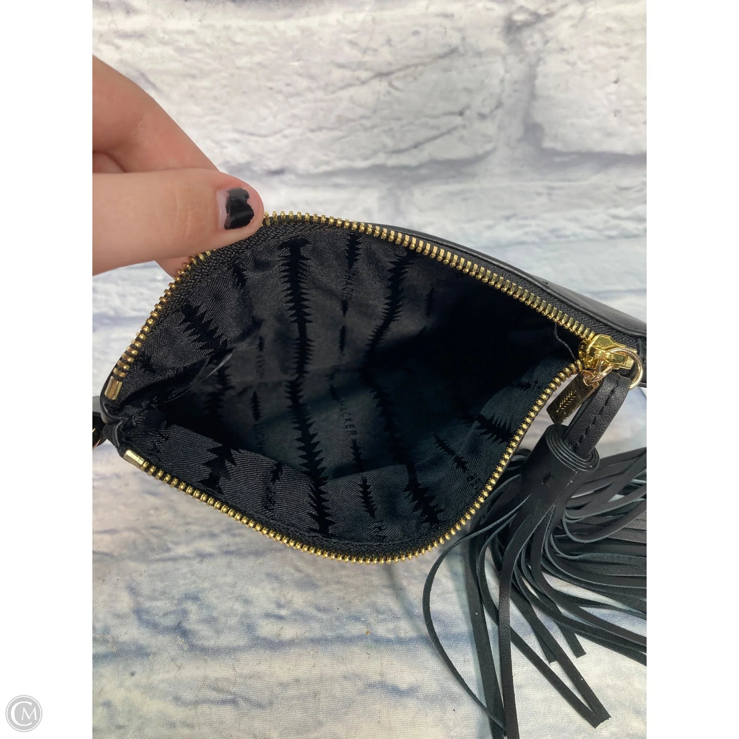 Clutch Leather By Clothes Mentor, Size: Medium