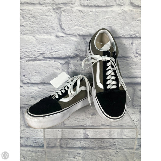 Shoes Sneakers Platform By Vans In Black & Green, Size: 9