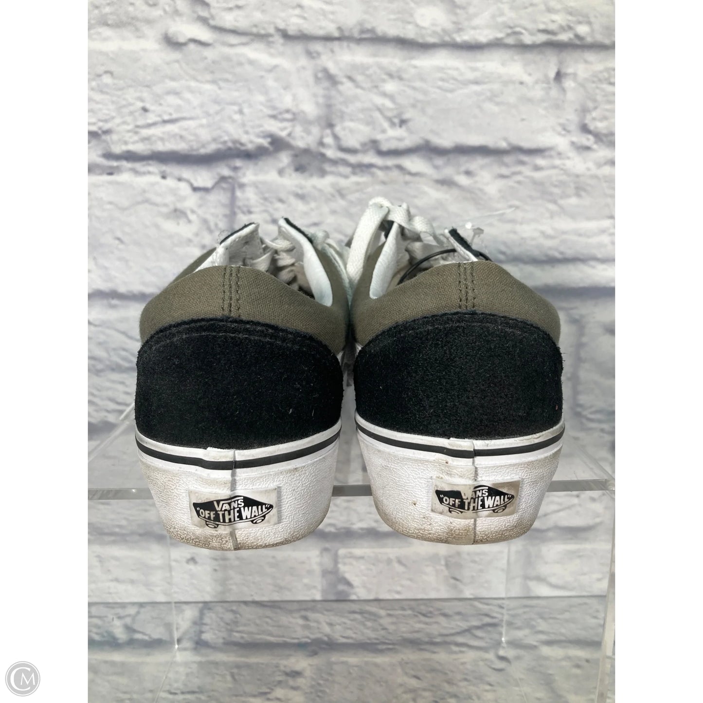 Shoes Sneakers Platform By Vans In Black & Green, Size: 9
