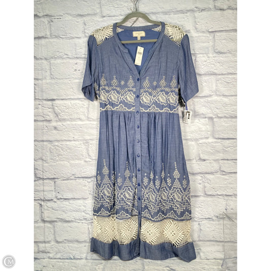Dress Party Midi By Moulinette Soeurs In Blue & Cream, Size: M