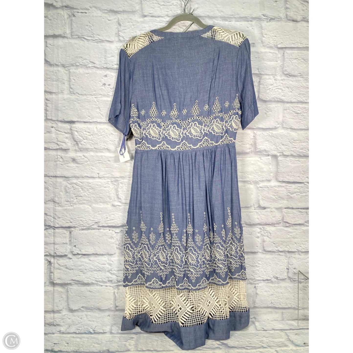 Dress Party Midi By Moulinette Soeurs In Blue & Cream, Size: M