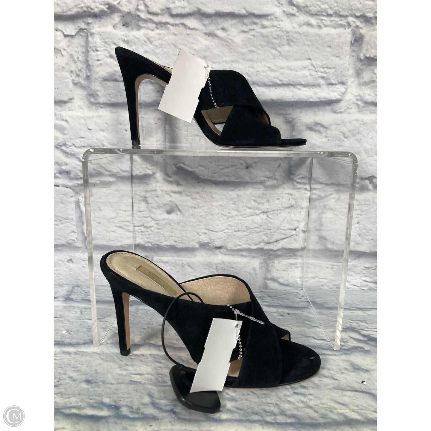 Sandals Heels Stiletto By Louise Et Cie In Black, Size: 6.5