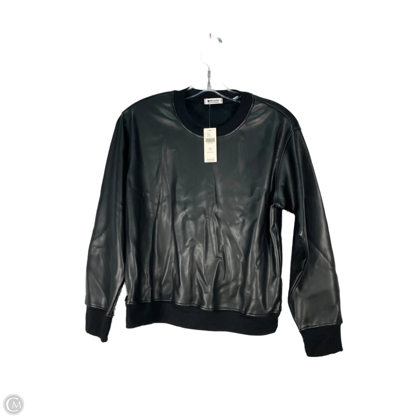 Top Long Sleeve By La Made In Black, Size: Sp