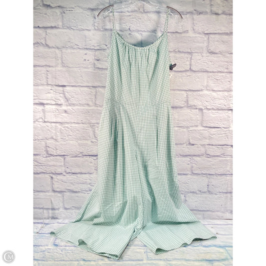 Jumpsuit By Clothes Mentor In Green & White, Size: L