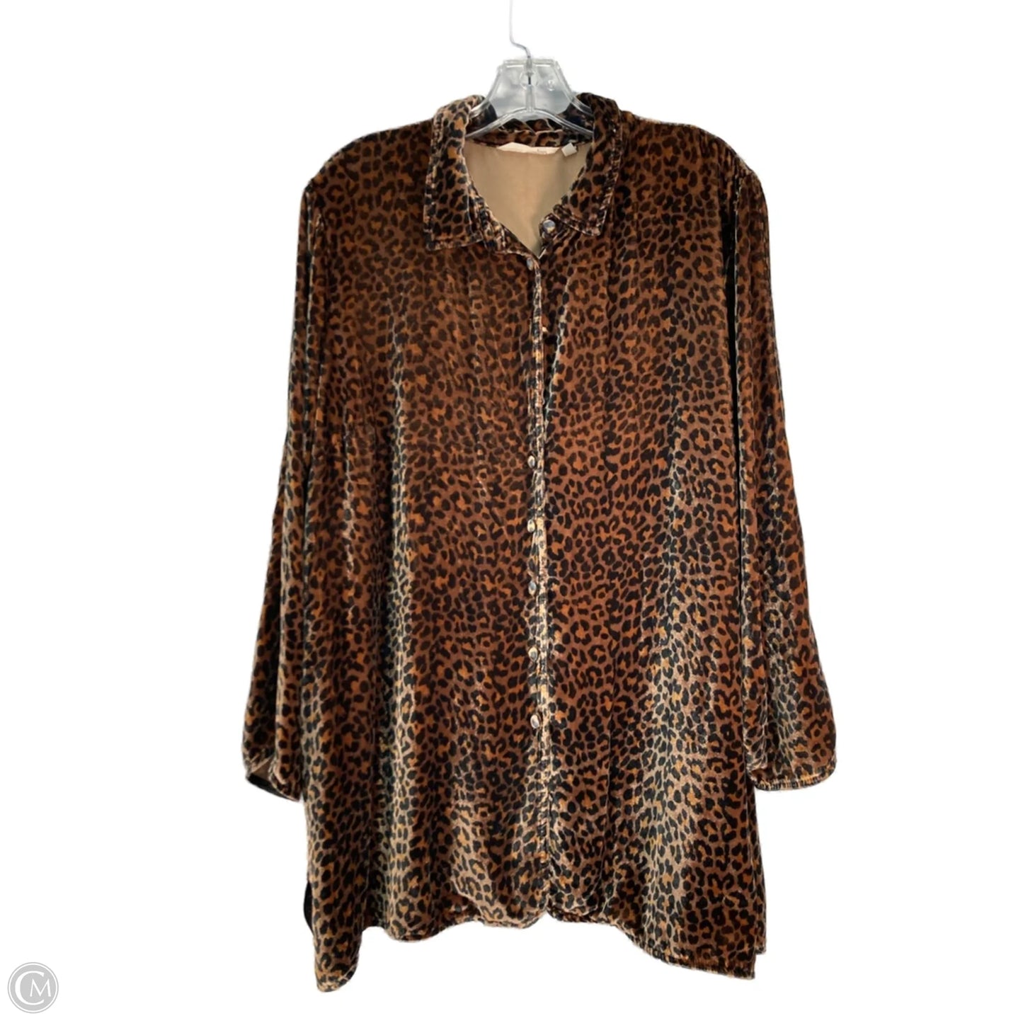 Top Long Sleeve By Soft Surroundings In Animal Print, Size: 1x