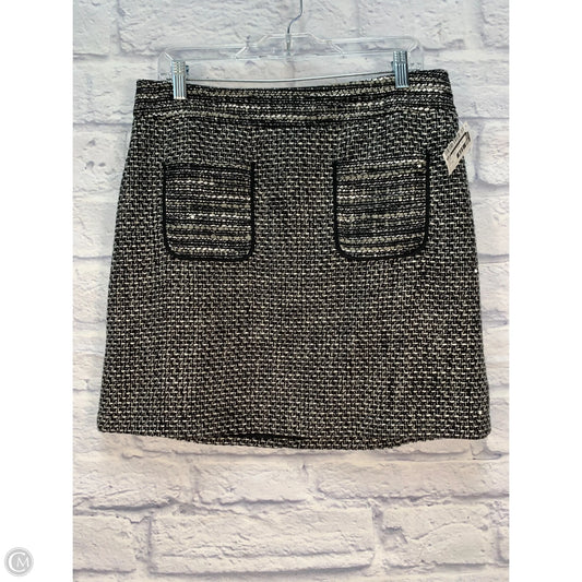 Skirt Mini & Short By Loft In Black & Cream, Size: 10