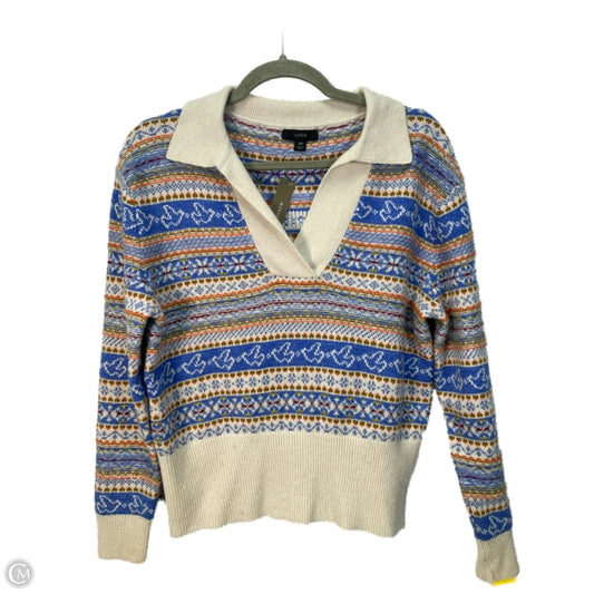 Sweater By J. Crew In Blue & Cream, Size: Xs